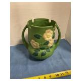 Roseville pottery white rose vase