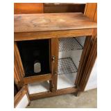Antique wooden ice box, 33ï¿½ x 43ï¿½ x 18ï¿½