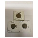 1883, 1895, 1903, v nickels