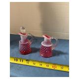 Unmarked, Fenton hobnail  cruets