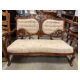 Sofa Louis XV style with floral fabric
