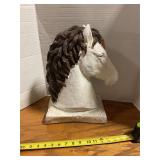 Plaster horse head, 15 inches tall