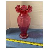 Unmarked Fenton glass vase