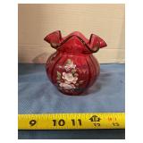 Fenton cranberry vase