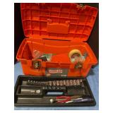 Homer tool box w/ assorted tools