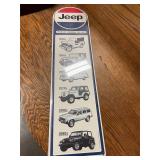 Metal Jeep sign 30 inches tall