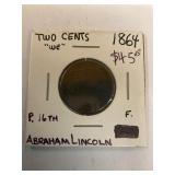1864 two cent piece