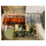 Storage containers with assorted screws & extras