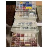 Storage containers with assorted screws & extras