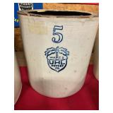 UHL pottery 5 gallon stoneware crock