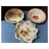 Fruit design serving bowls