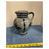 Salt glazed stoneware pitcher