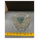 Footed decorative glass bowl