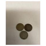 1905, 1910, 1912, v nickels