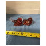 Unmarked Fenton glass birds