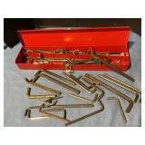 Tool box of Allen wrenches