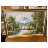 Signed oil on canvas painting 40ï¿½ x 28ï¿½