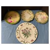 Flower design serving plates