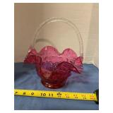 Unmarked Fenton ruffled candy dish