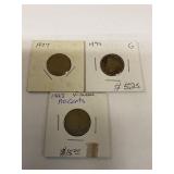 1883, 1899, 1907,V nickels