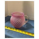Unmarked  Fenton Hobnail glass pitcher