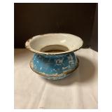 Vintage Graniteware blue/white swirl Chamber pot
