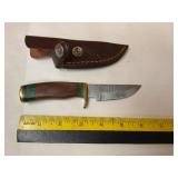 Damascus knife W/Sheath