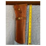 Leather handgun holster