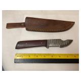 Damascus knife W/Sheath