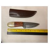Damascus knife W/Sheath