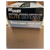 Sig Sauer 9mm Luger 115gr 20rds