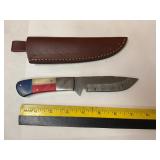 Damascus knife W/Sheath