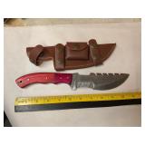 Damascus knife W/Sheath