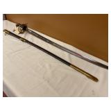 Civil War Officer reproduction 33ï¿½etched Sword