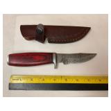 Damascus knife W/Sheath