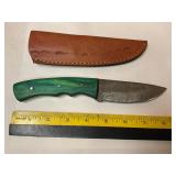 Damascus knife W/Sheath