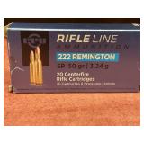 PPU 222remington 50gr 20 rds