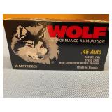 Wolf 45Auto 230gr FMJ 50 rds