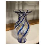 11 inch tall glass vase