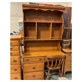 Desk with shelves & chair