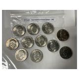 Assorted Dates Eisenhower Dollars ( 12 total)