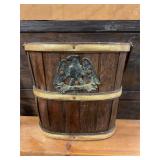 Waste basket with eagle