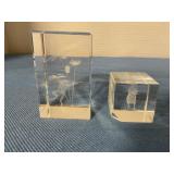 Decorative 3-D glass cubes