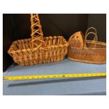 Wicker baskets w/ handles