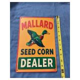 Mallard  dealer Advertising tin sign