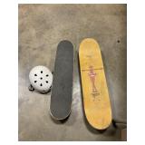 Skateboards & safety helmet