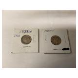Mercury Silver Dimes 1923 & 1924S