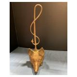 Brass fox head doorstop