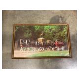 Budweiser  Clydesdale w/ wagon picture 31ï¿½ x 20 ï¿½