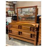 Dresser with mirror & full size  bed frame